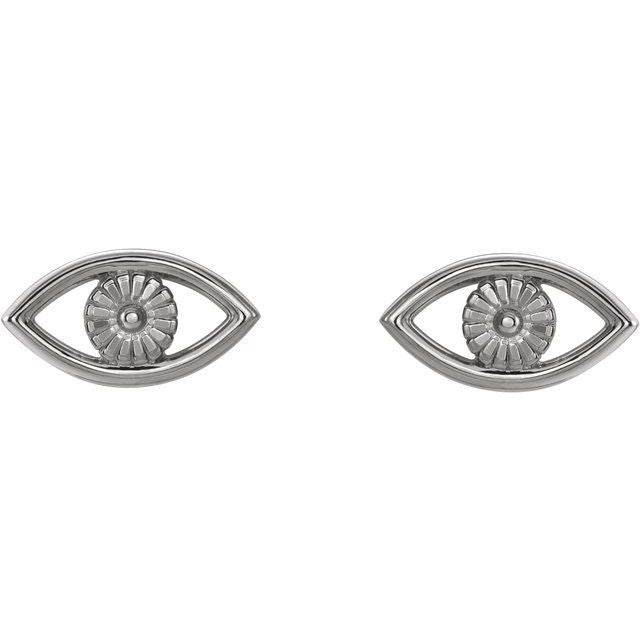 Sterling Silver Evil Eye Earrings