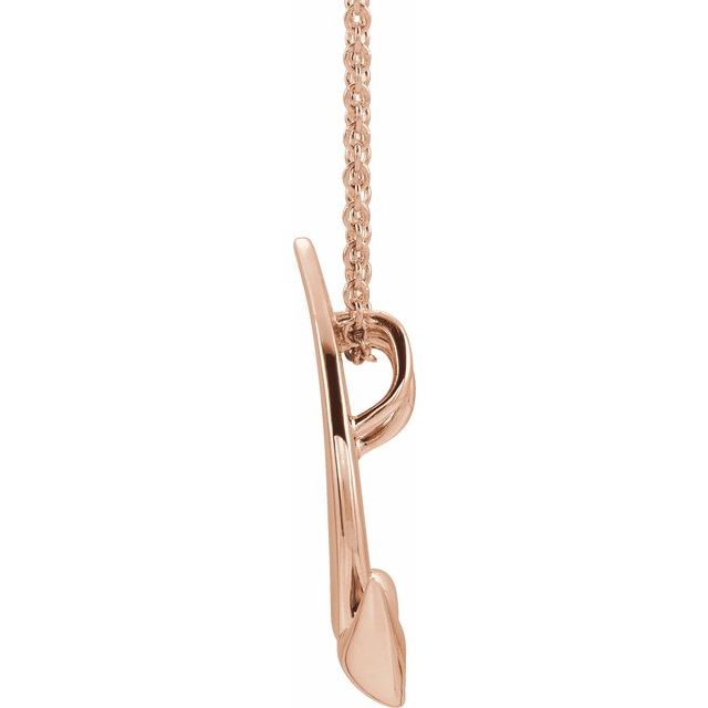 14K Rose Holy Spirit Dove 16-18" Necklace