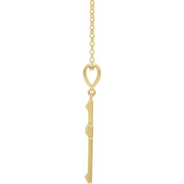 14K Yellow Cross 20" Necklace