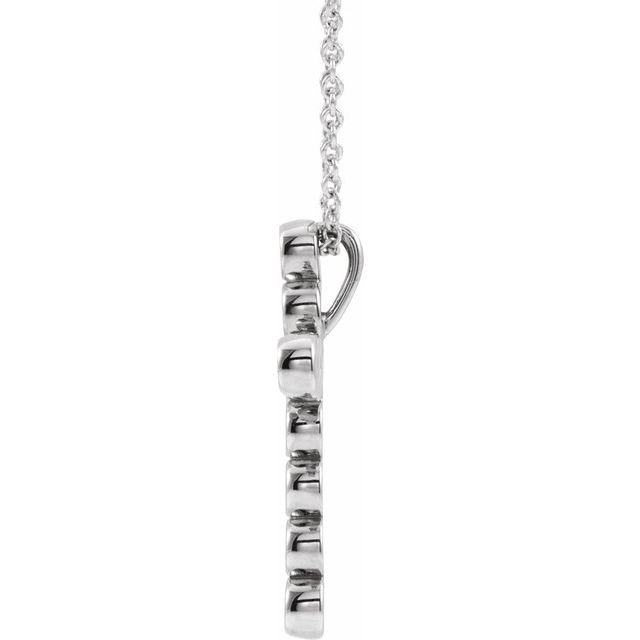 Platinum 1/4 CTW Natural Diamond Cross 16-18" Necklace
