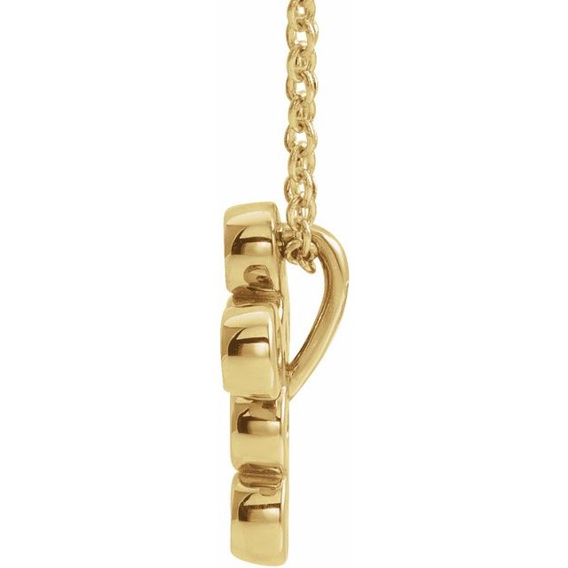 14K Yellow 1/6 CTW Natural Diamond Cross 16-18" Necklace