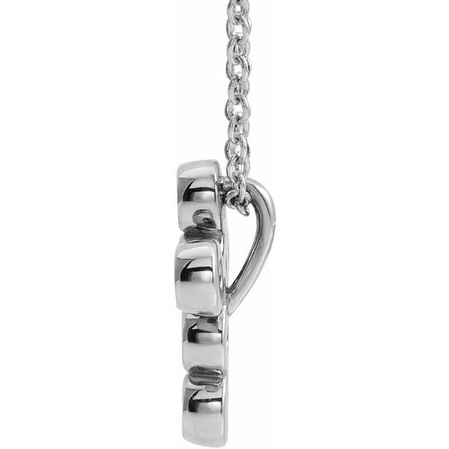 14K White 1/6 CTW Natural Diamond Cross 16-18" Necklace