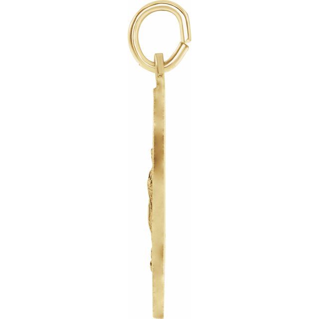 14K Yellow Our Lady of Guadalupe Medal Pendant