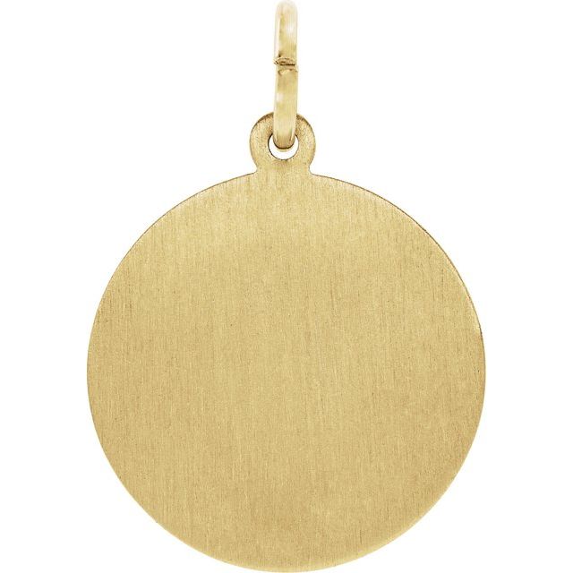 14K Yellow 18 mm Round St. John the Evangelist Medal