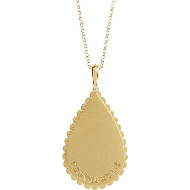 14K Yellow Trust in The Lord 16-18" Necklace