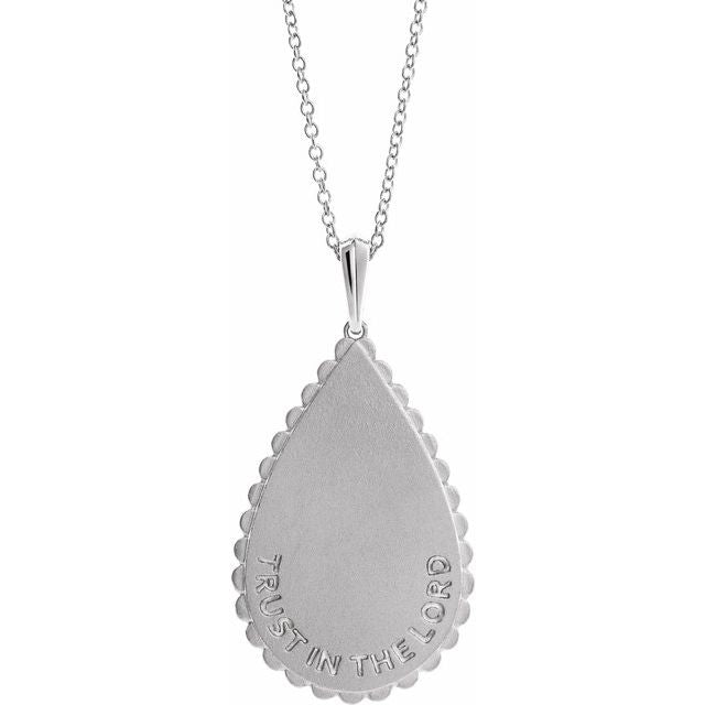 Sterling Silver Trust in The Lord 16-18" Necklace