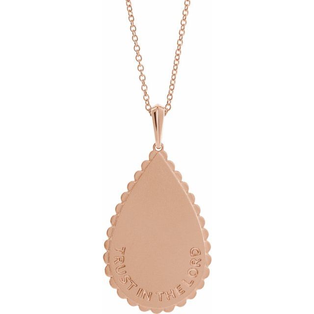 14K Rose Trust in The Lord 16-18" Necklace