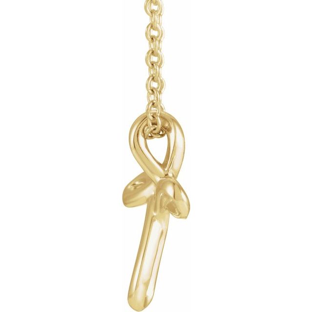 14K Yellow Youth Cross 15" Necklace