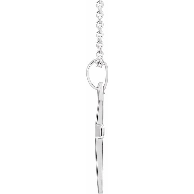 Sterling Silver Cross 18" Necklace
