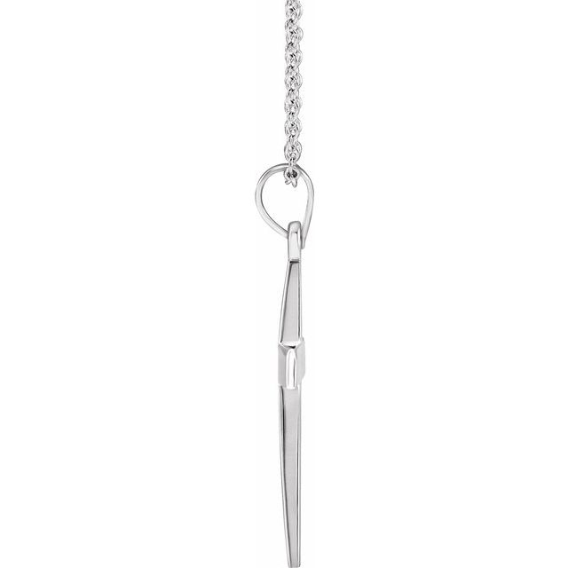 Sterling Silver Cross 18" Necklace