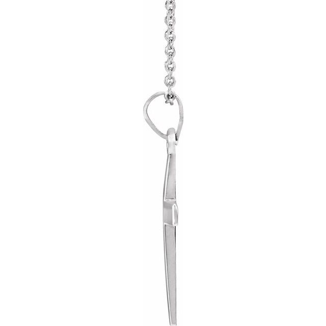 Sterling Silver Cross 18" Necklace