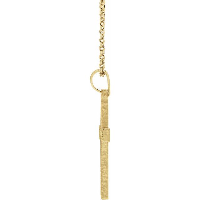 14K Yellow Cross 18" Necklace