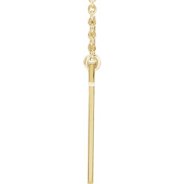 14K Yellow Cross 16" Necklace