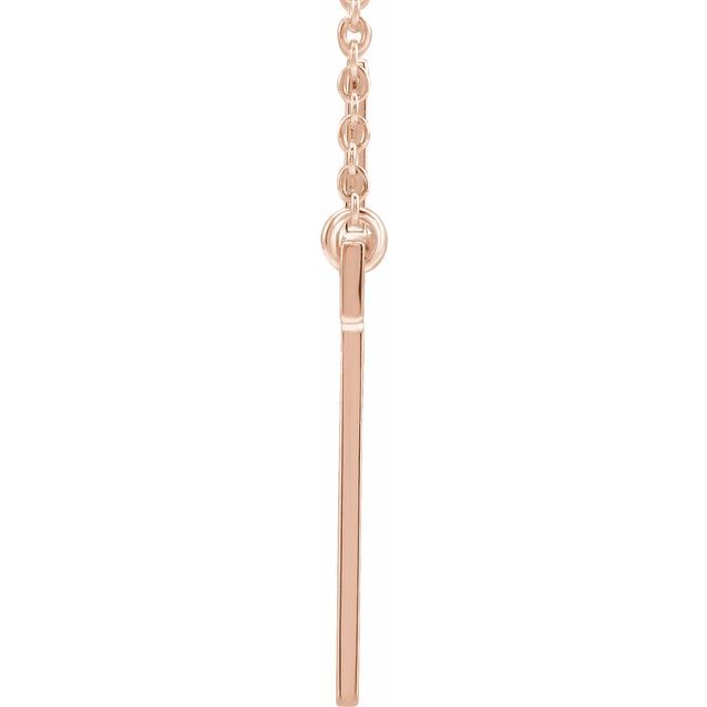 14K Rose Cross 16" Necklace