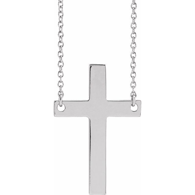 Sterling Silver Cross 16" Necklace
