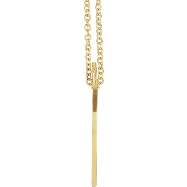 14K Yellow Faith, Hope, Love Pierced Loop 16-18" Necklace