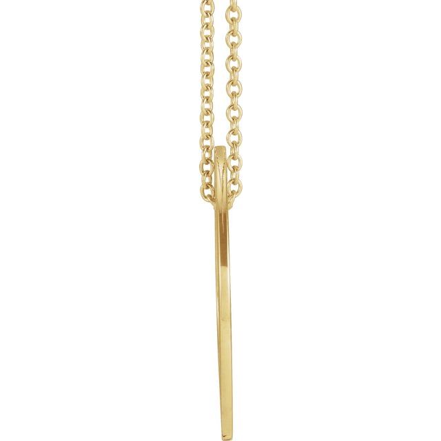 14K Yellow Engravable Pierced Loop 16-18" Necklace
