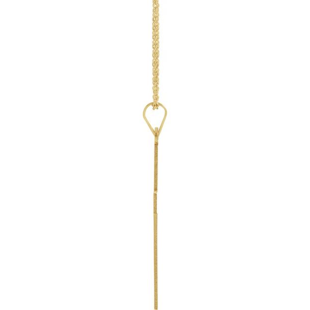 14K Yellow 28 x 18 mm Cross 18" Necklace