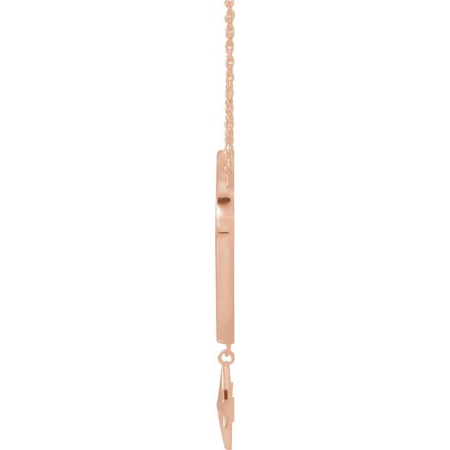 14K Rose 23.8x15.7 mm Miraculous Mary 18" Necklace