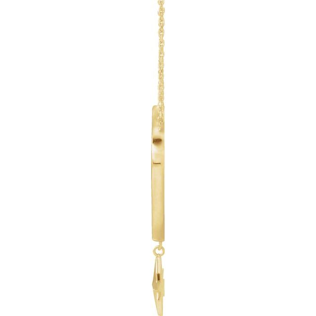 14K Yellow 23.8x15.7 mm Miraculous Mary 18" Necklace