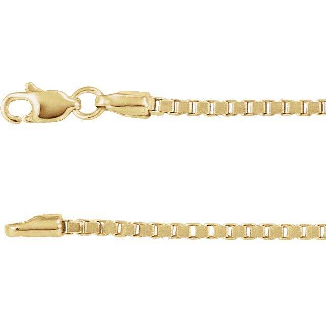 14K Yellow 1.82 mm Box 24" Chain