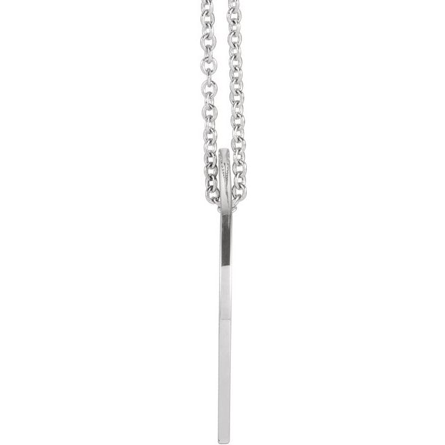 Sterling Silver Engravable Pierced Loop 16-18" Necklace