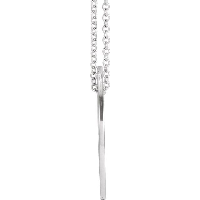 Sterling Silver Faith, Hope, Love Pierced Loop 16-18" Necklace