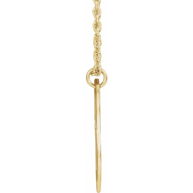 14K Yellow 20.7x15.4 mm Pierced Cross Shield 20" Necklace
