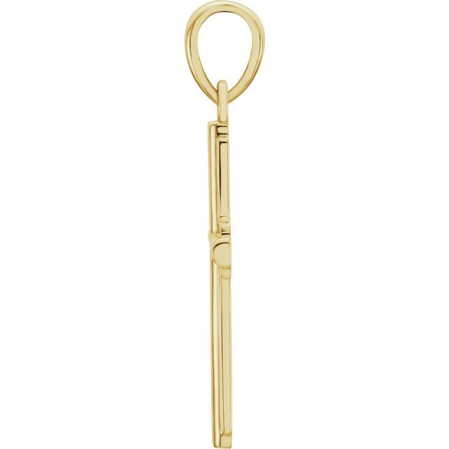 14K Yellow Cross Pendant
