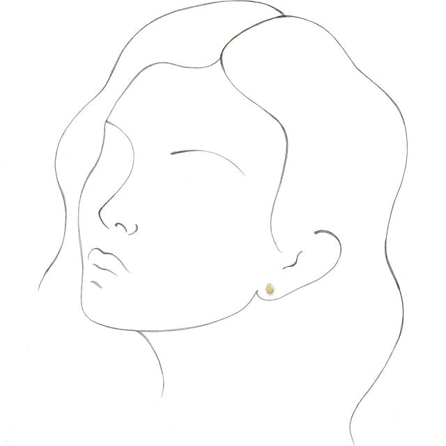 14K Yellow Hamsa Earrings