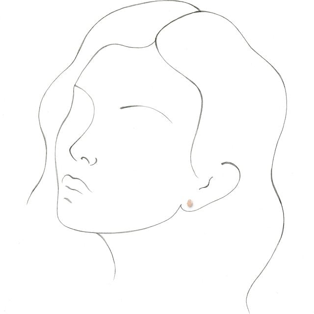 14K Rose Hamsa Earrings