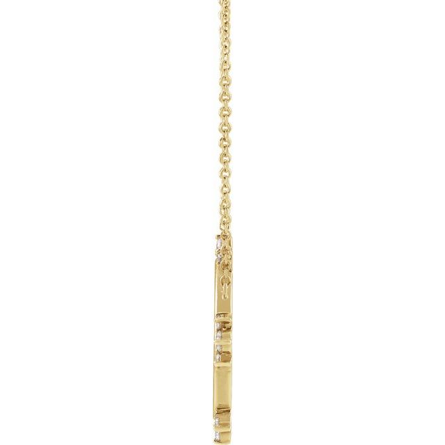 14K Yellow 1/5 CTW Natural Diamond Miraculous 16" Necklace