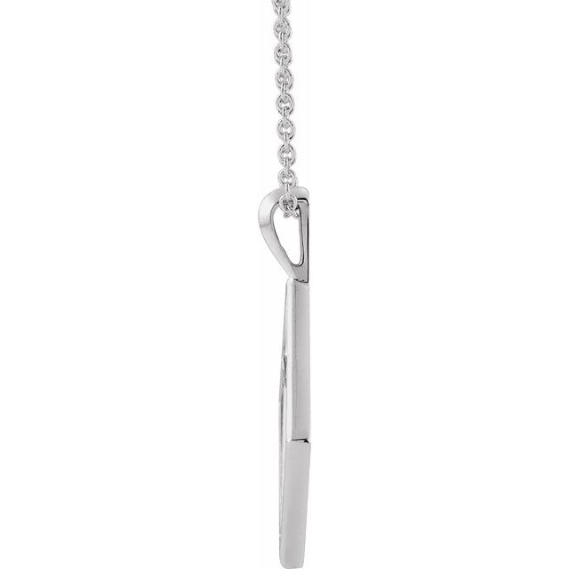 Sterling Silver Ornate Pierced Cross 16-18" Necklace
