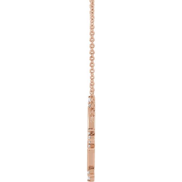 14K Rose 1/5 CTW Natural Diamond Miraculous 16" Necklace