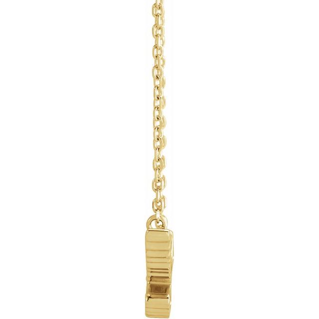 14K Yellow .05 CTW Natural Diamond Petite Holy Spirit 16" Necklace