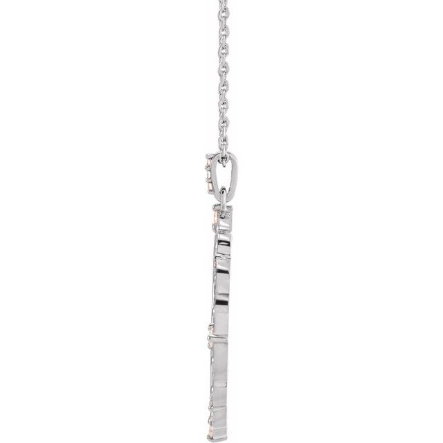 Platinum 1/6 CTW Natural Diamond Guardian Angel 16-18" Necklace