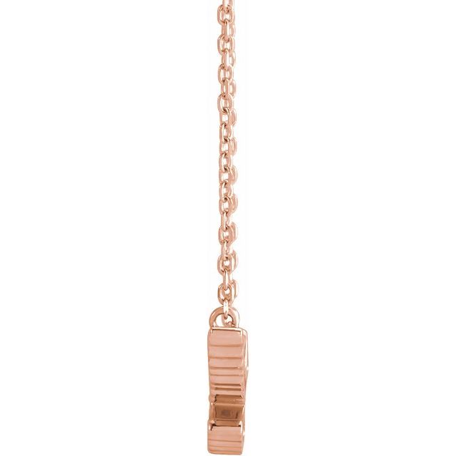 14K Rose .05 CTW Natural Diamond Petite Holy Spirit 18" Necklace