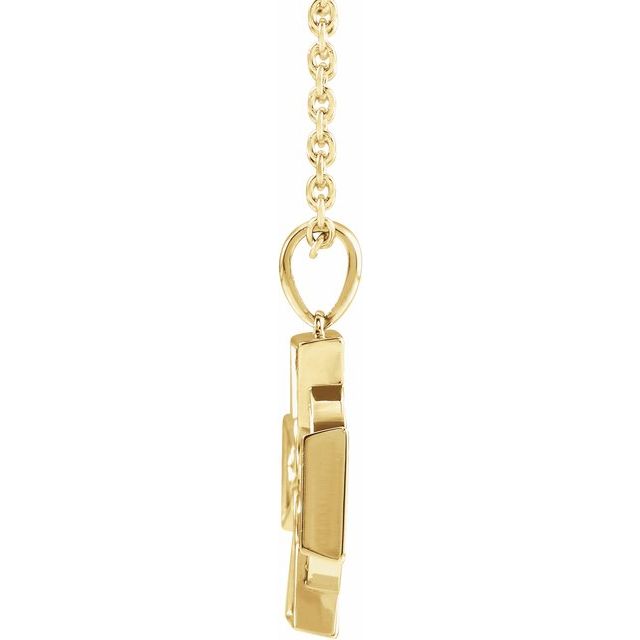 14K Yellow Celtic-Inspired Cross 20" Necklace