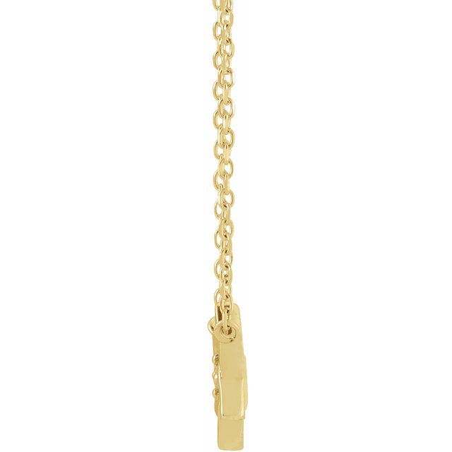 14K Yellow .03 CT Natural Diamond Star of David 18" Necklace