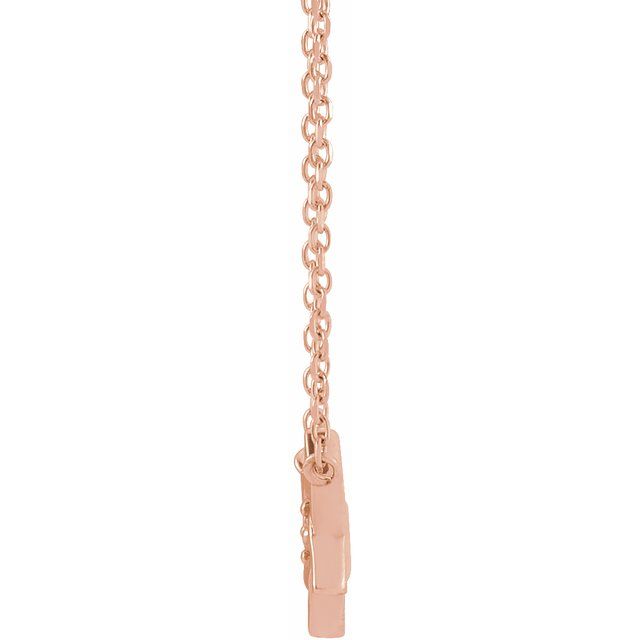 14K Rose .03 CT Natural Diamond Star of David 18" Necklace