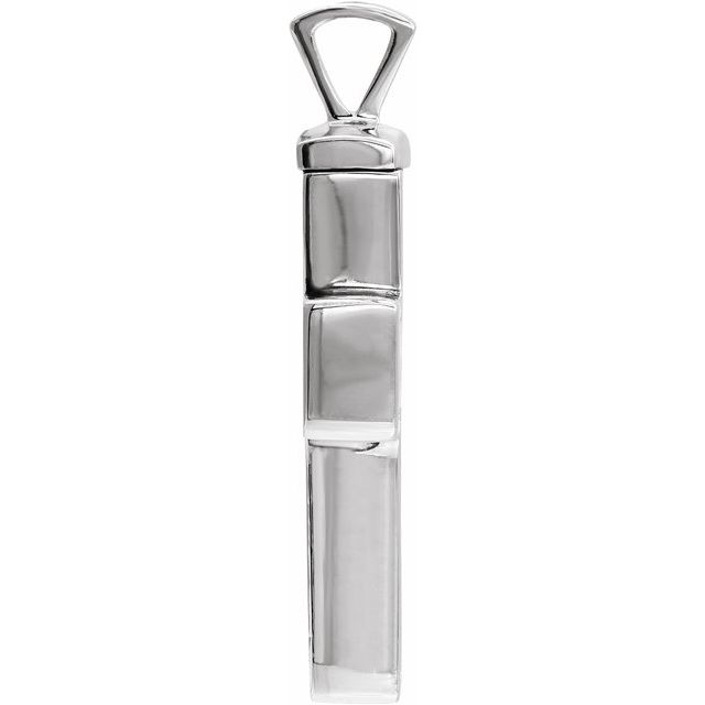 10K White 26x16.5 mm Cross Ash Holder Pendant