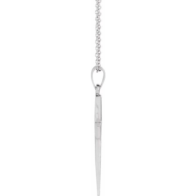 Sterling Silver Cross 18" Necklace