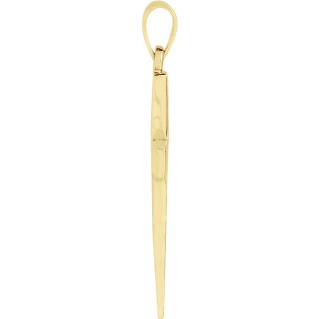 18K Yellow Cross Pendant