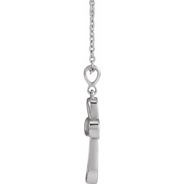 Sterling Silver Knotted Cross 16-18" Necklace
