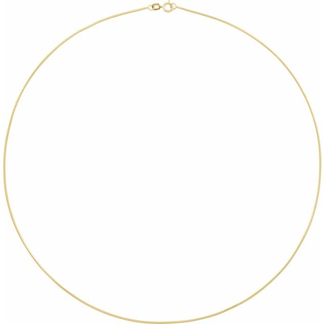 14K Yellow 1 mm Snake 16" Chain