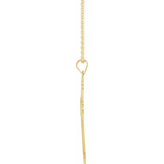 14K Yellow Cross 18" Necklace