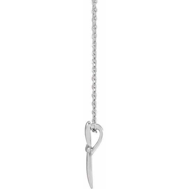Sterling Silver 14.65x11.2 mm Cross 16-18" Necklace