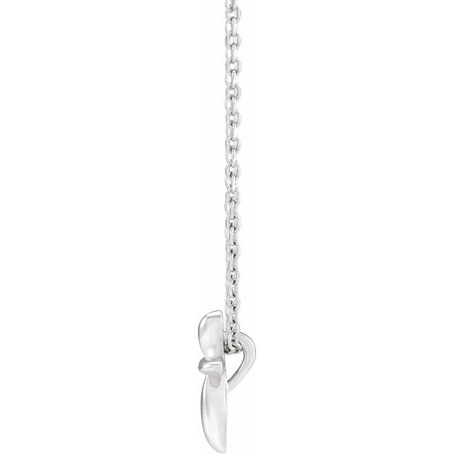 Sterling Silver 10x7.72 mm Cross 16-18" Necklace