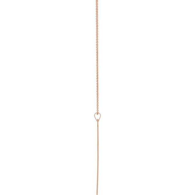 14K Rose 39x25 mm Cross 18" Necklace