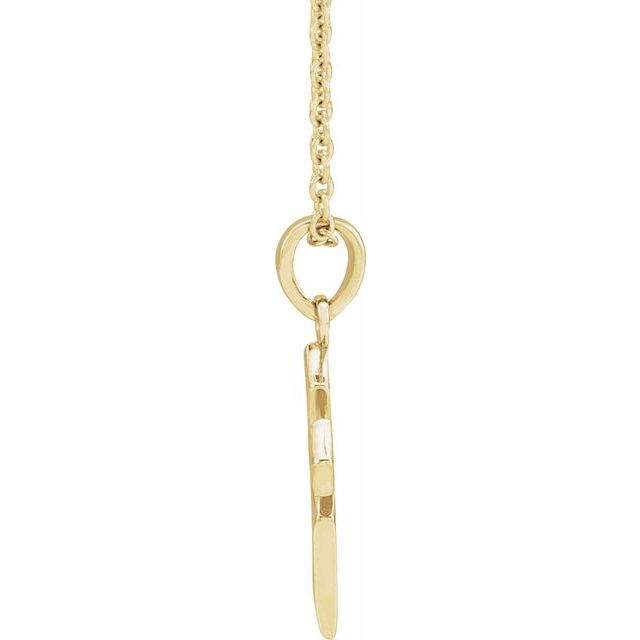 14K Yellow 18.3x9 mm Cross 16-18" Necklace
